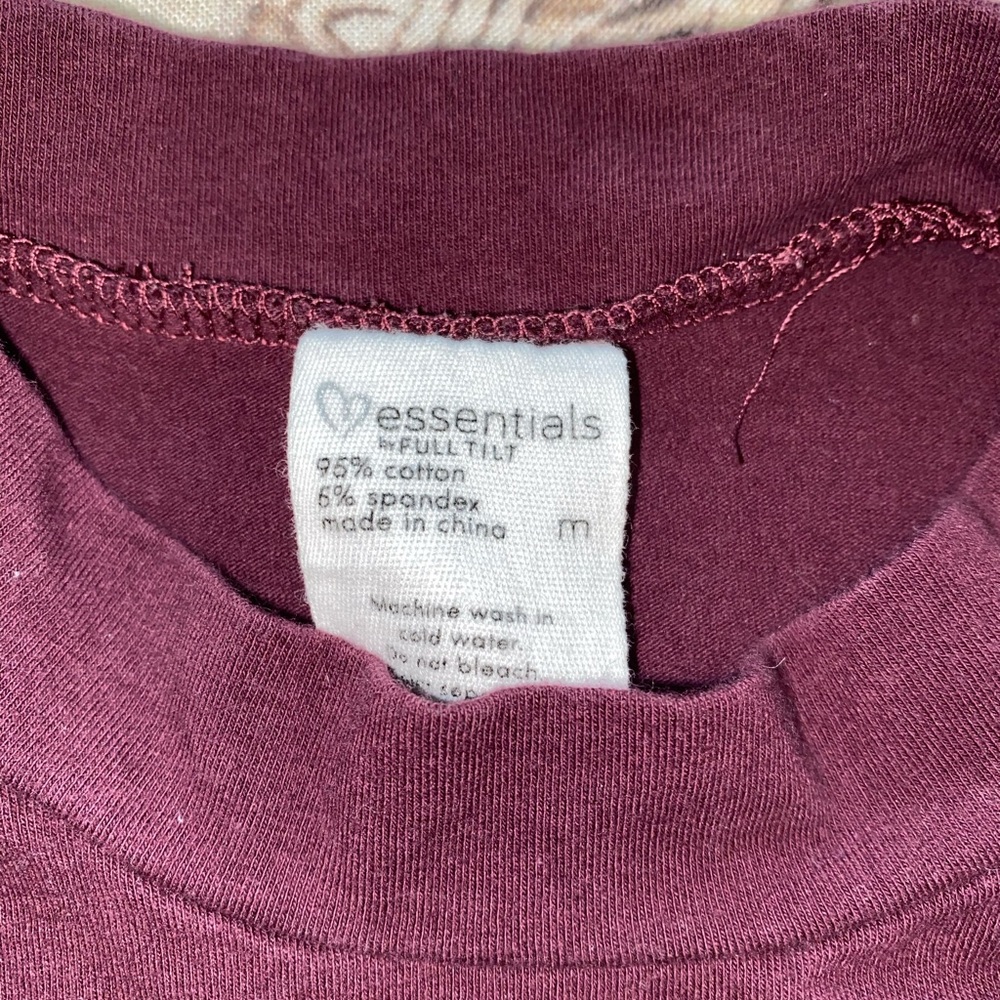 High Neck Crop Maroon Tank | Tilly’s - Picture 3 of 3